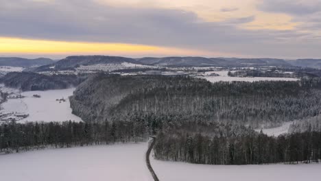 Idyllic-winter-day-after-snow-was-falling