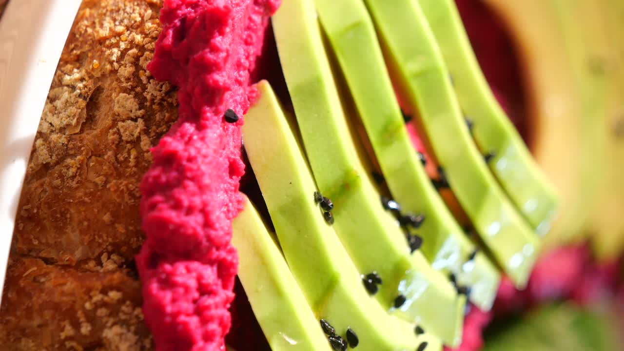 Avocado and Beetroot Sandwich