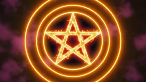 glowing pentagram symbol
