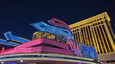 neon lights of las vegas at night