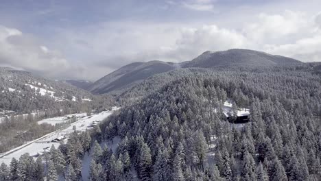 cabin-in-the-middle-of-a-forest-covered-in-snow-on-a-sunny-day