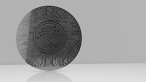 iota coin (miota) or iot cryptocurrency altcoin 3d render.