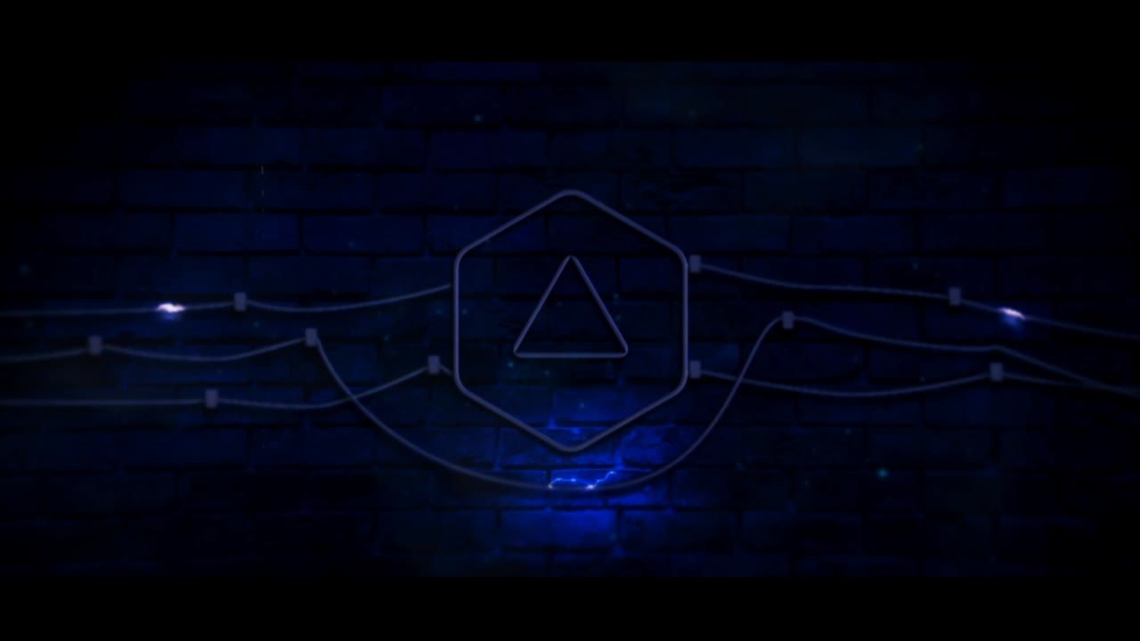 Neonlogoanimation med dynamiske overgange, nem at tilpasse med farvekontrol. Ingen plugin påkrævet.