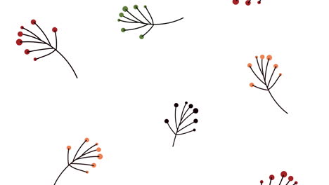 autumn season branches pattern animation