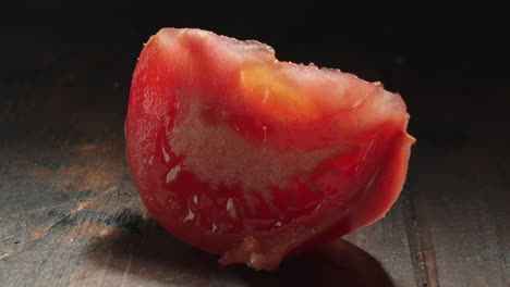 tomato slice with sea salt