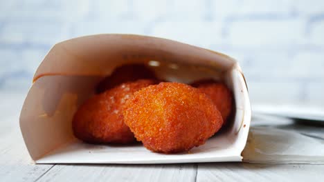 crispy fried chicken nuggets in a box