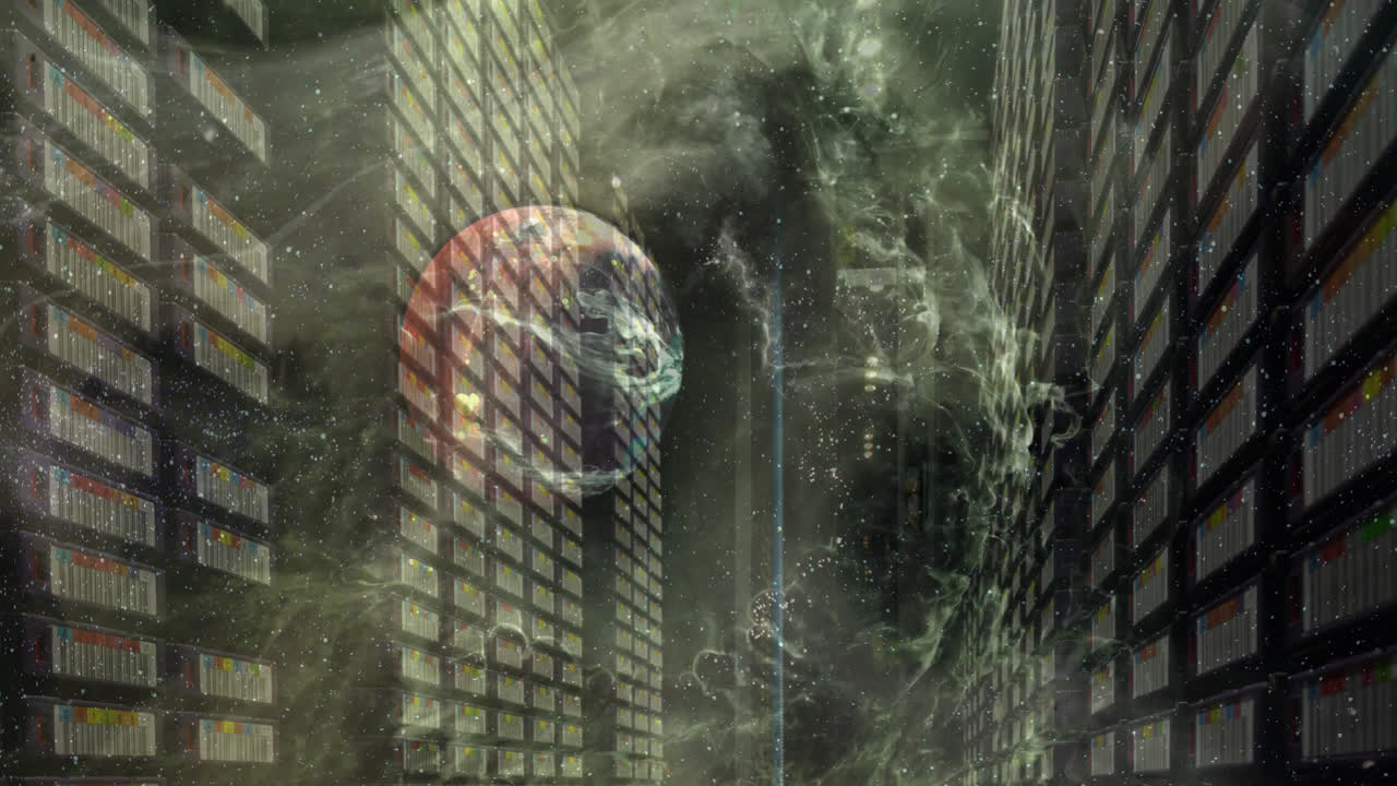 브라운 플래의 애니메이션과 서버 위의 연기가