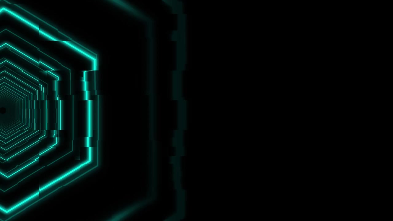 Geometric shapes on black background