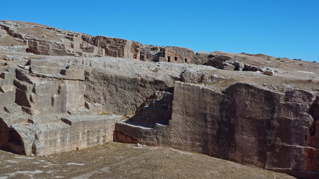 ruinas de la antigua ciudad de dara en mardin, turquía - fotografía aérea