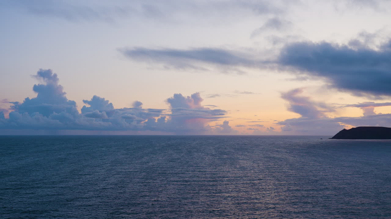 Sunset over the Ocean with Dramatic Cloudscape