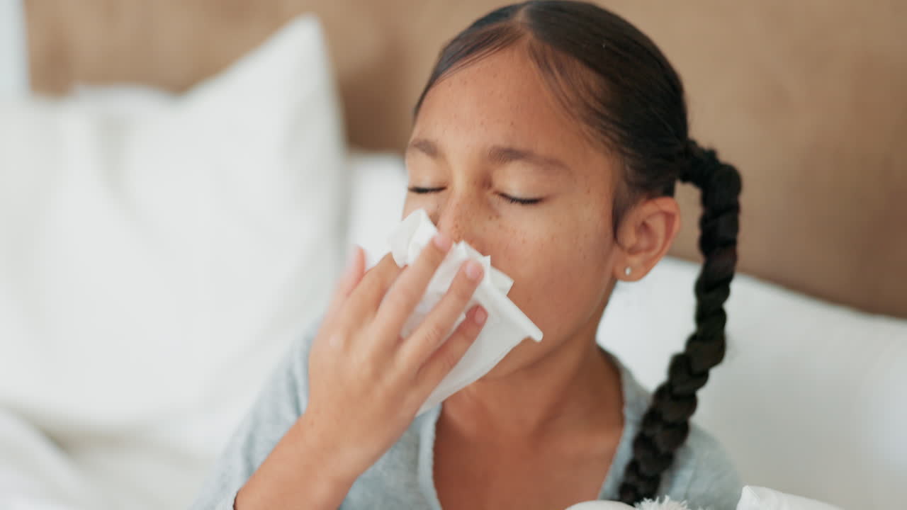 fiebre, dolor de cabeza y dolor en el niño