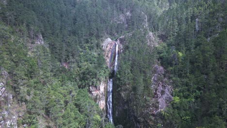 salto de aguas blancas waterfall in juan bautista perez rancier national park, constanza, dominican republic