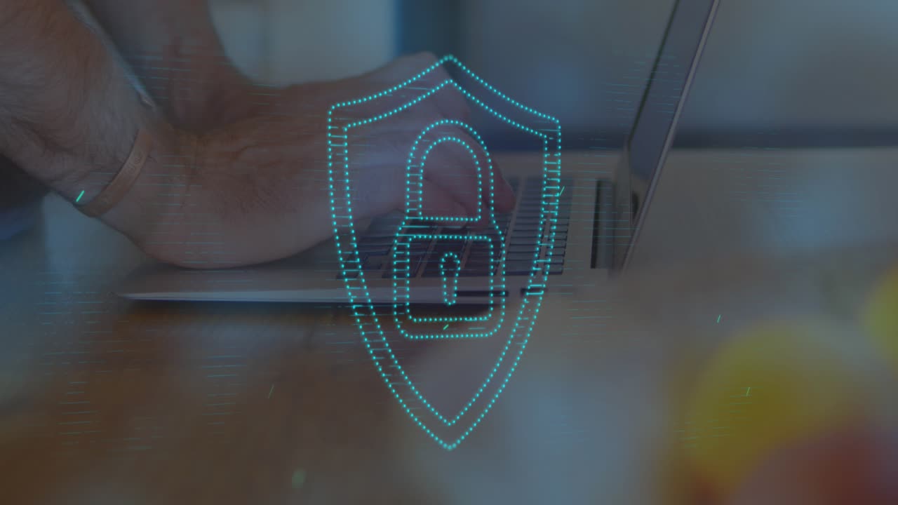 Animazione di una rete di connessioni su una tazza di caffè