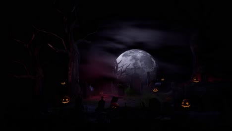 animación de fondo de la noche de halloween, video en 4k