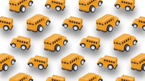 toy school bus animation background.