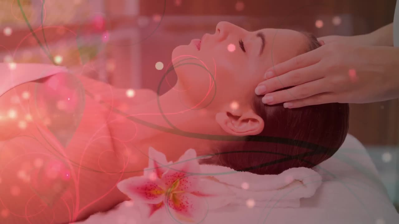 마사지를 받는 예쁜 여자