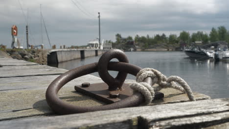 boat mooring area on the dock