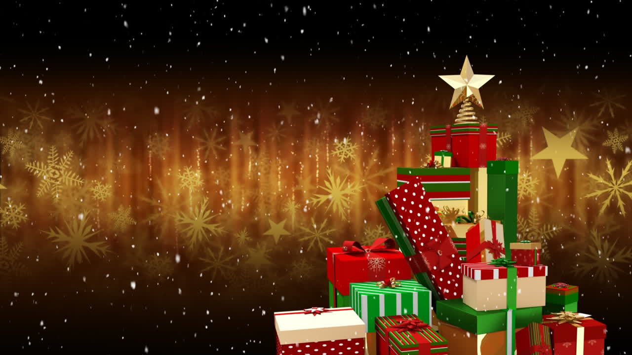 눈이 내리고 크리스마스 선물