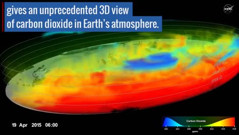una visualización animada de la nasa desde el espacio de las emisiones de dióxido de carbono en todo el mundo en 2014 1