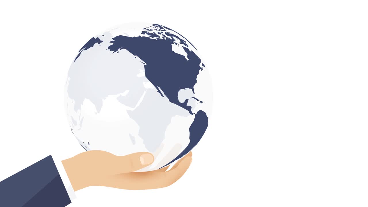 인간은 지구를 손에 고 있습니다.