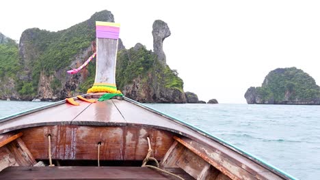 scenic boat ride near chicken islands, thailand