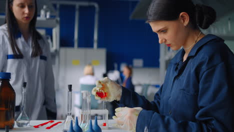 students in a chemistry lab