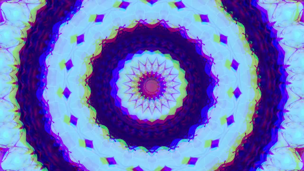 Sfondo astratto 4K. Loop dinamico e fantasioso in movimento. Caleidoscopio