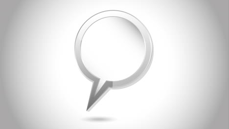 blank 3d speech bubble