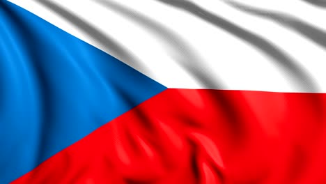 flag of the czech republic in the wind (loopable)