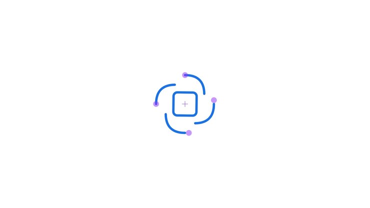 Abstract Animated Loading Icon with Rotating Geometric Shapes