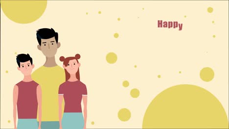 2d animation of greeting card for fathers day