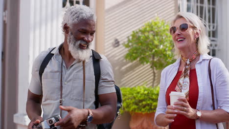 senior couple enjoying a day out