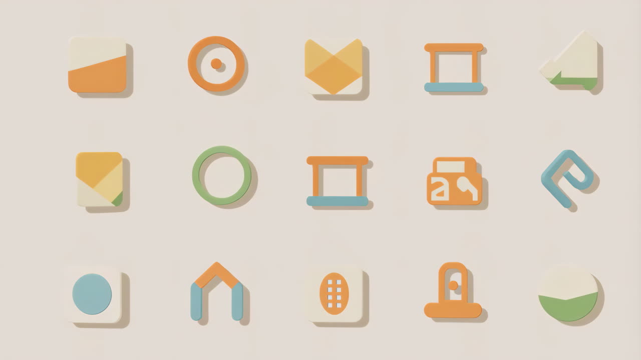 Abstract Minimalist 3D Icons Collection