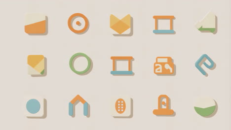 abstract minimalist 3d icons collection
