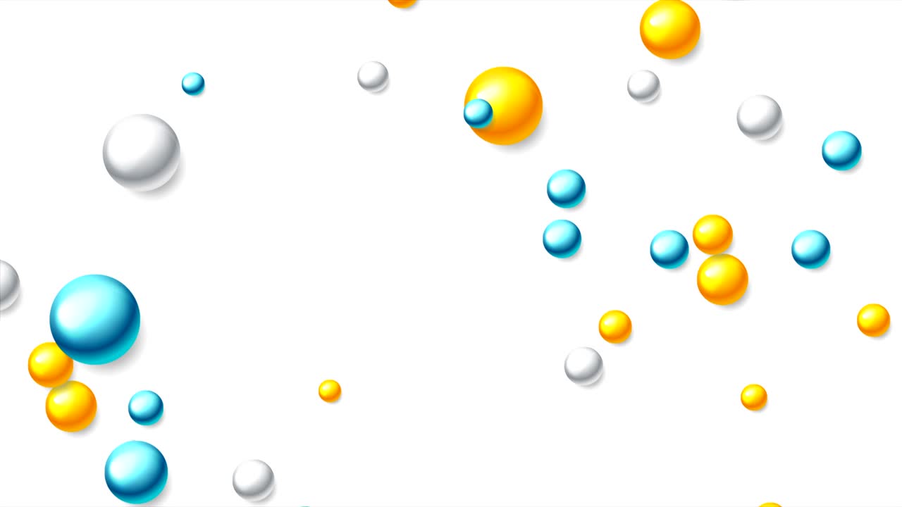 animación de video abstracta con cuentas brillantes de colores