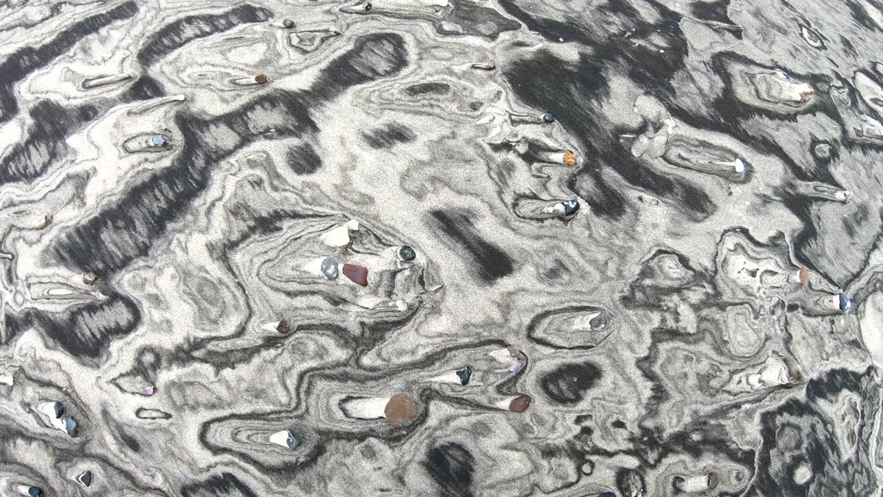 해변의 모래 구조, 북해, jutland, 덴마크, 4k