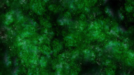 digital artwork dark green background with small black dots