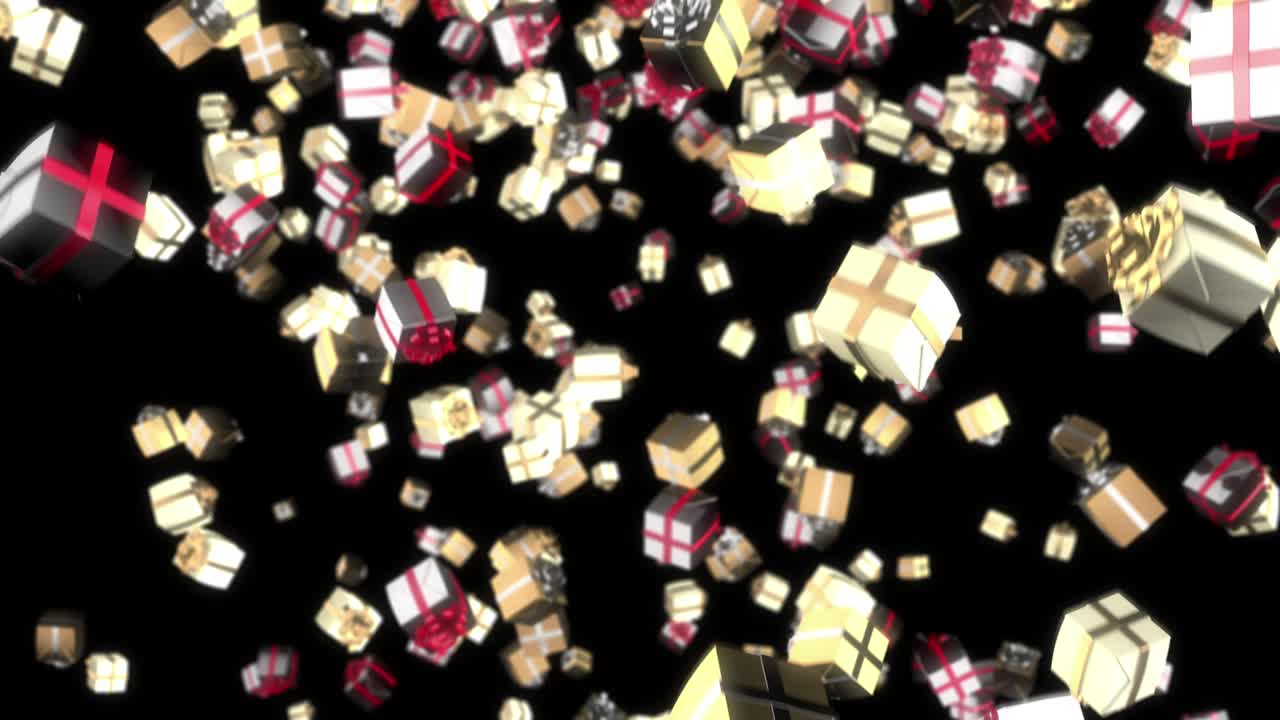 Falling 3D Present Boxes 04
