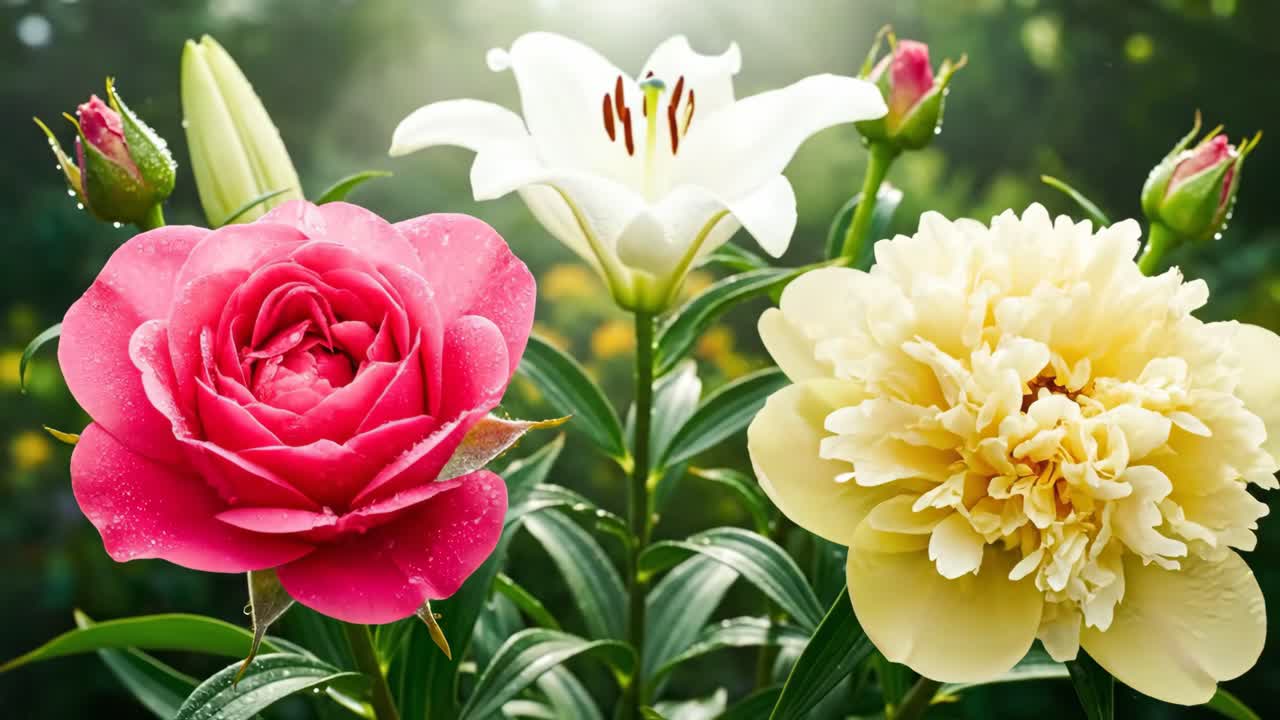 Elegant Floral Arrangement with Roses and Lilies