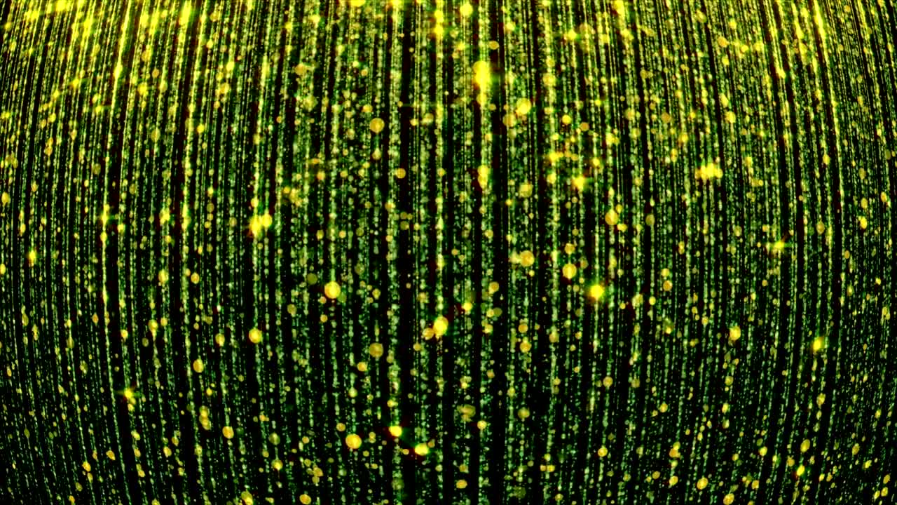 추상적으로 떨어지는 밝은 입자. 배경으로 화려한 비. 루프