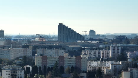 montpellier cityscape: modern buildings stand tall amidst a sprawling urban