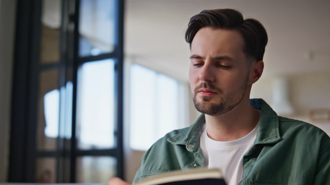 Man hand writing copybook at home closeup. Inspired journalist noticing ideas