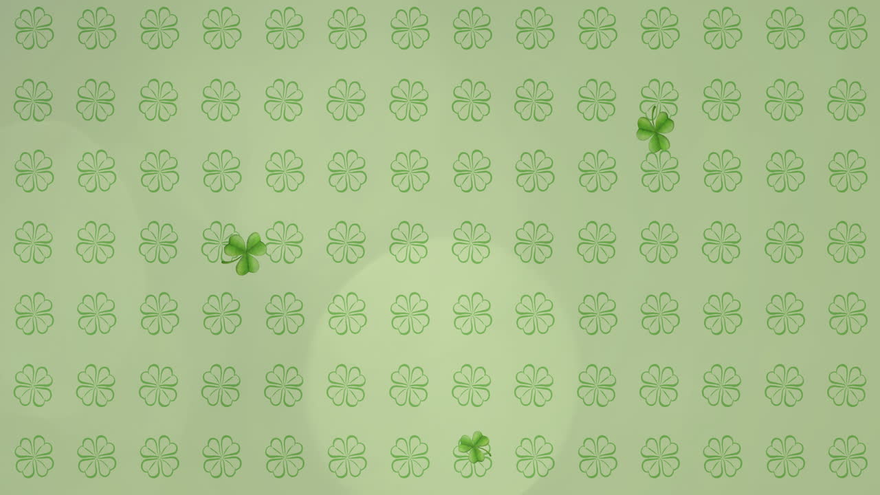 Animation of  green shamrocks