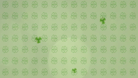 animation of  green shamrocks