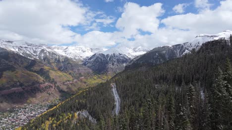 Belleza-De-Las-Montañas-De-Colorado,-Ciudad-Turística-De-Telluride.