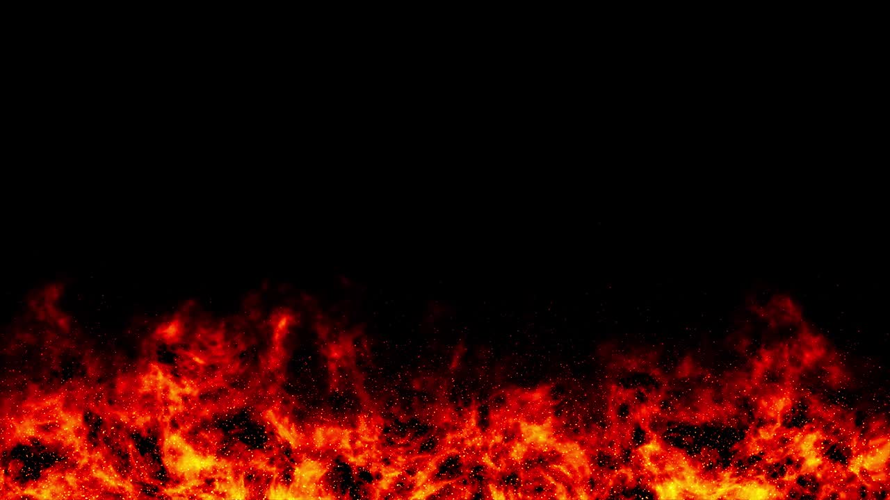 fuego, fondo de quema. animación cg de llama, como el infierno. animación realista de fuego rojo, naranja.