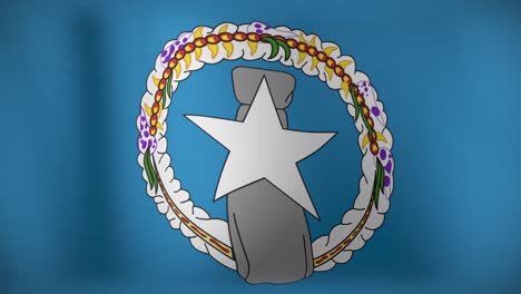 animation of national flag of northern mariana islands waving