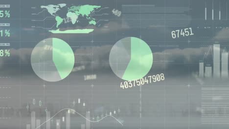 Animation-of-financial-data-processing-over-cityscape