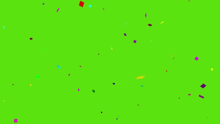 Colorful Confetti Falling On Green Screen Background 3D Animation 4K. Celebrate the holidays. Easy to put it into your scene or video. confetti celebration, birthday party, anniversary party.