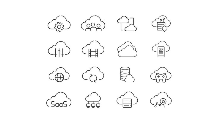Cloud Computing Services Icons